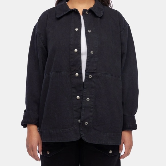 NWT Black LACAUSA denim jacket - XS - Picture 1 of 3